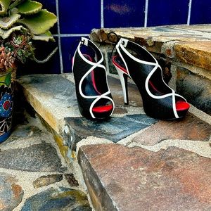 Black & White Leather Heels